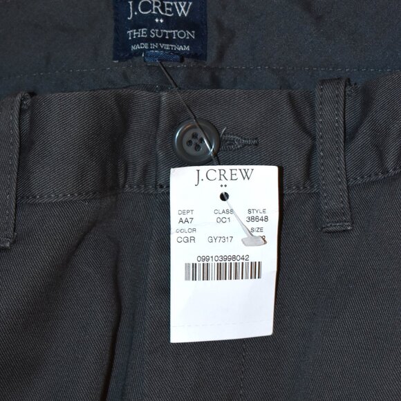 NWT J. Crew Gray The Sutton Chino Pants Sz 32x32 - Picture 10 of 10